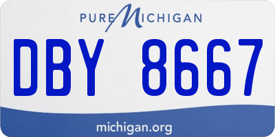 MI license plate DBY8667