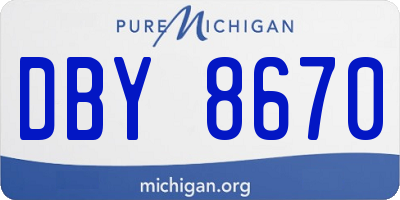 MI license plate DBY8670