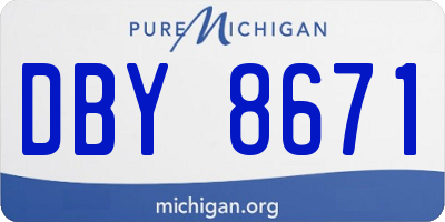 MI license plate DBY8671
