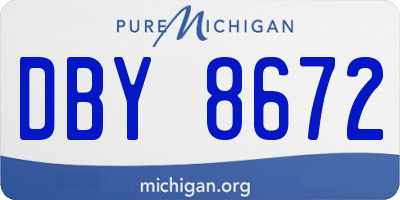 MI license plate DBY8672