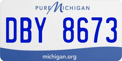 MI license plate DBY8673