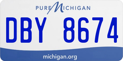 MI license plate DBY8674