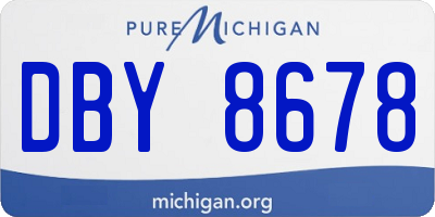 MI license plate DBY8678