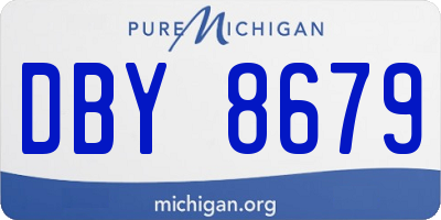 MI license plate DBY8679