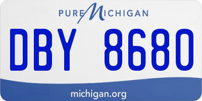 MI license plate DBY8680
