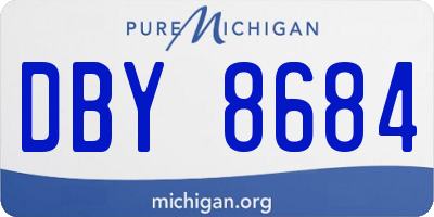 MI license plate DBY8684