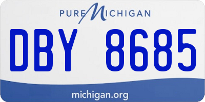 MI license plate DBY8685