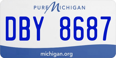 MI license plate DBY8687