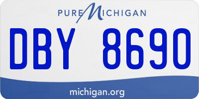 MI license plate DBY8690