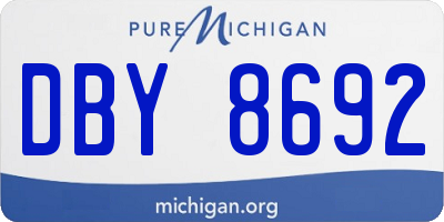 MI license plate DBY8692