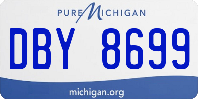 MI license plate DBY8699