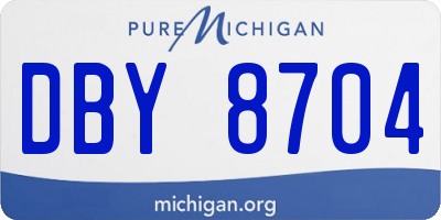 MI license plate DBY8704