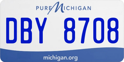 MI license plate DBY8708