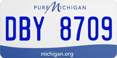 MI license plate DBY8709