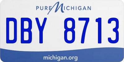 MI license plate DBY8713