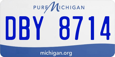 MI license plate DBY8714