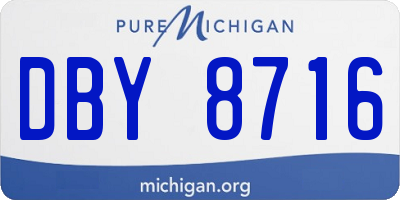 MI license plate DBY8716