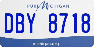 MI license plate DBY8718