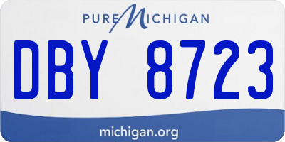 MI license plate DBY8723