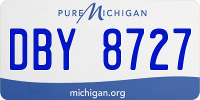 MI license plate DBY8727