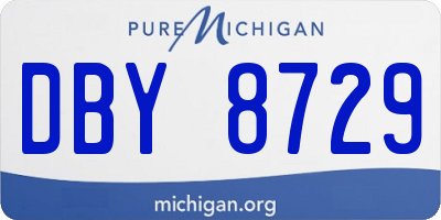 MI license plate DBY8729