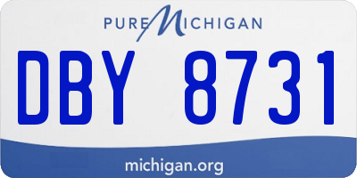 MI license plate DBY8731