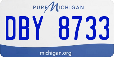 MI license plate DBY8733
