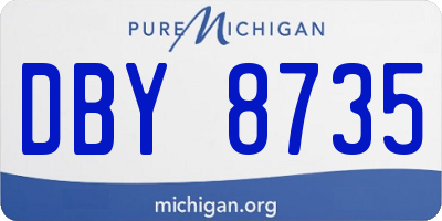MI license plate DBY8735