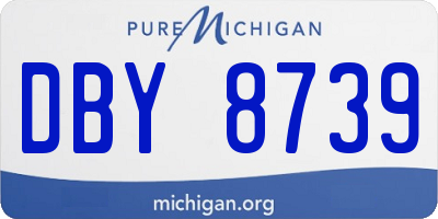 MI license plate DBY8739