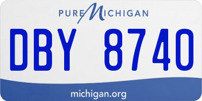 MI license plate DBY8740