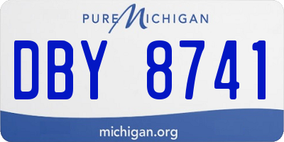 MI license plate DBY8741