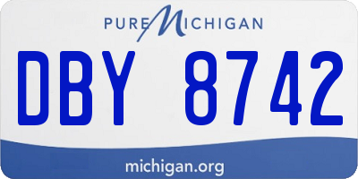 MI license plate DBY8742