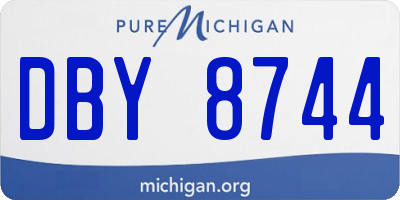 MI license plate DBY8744