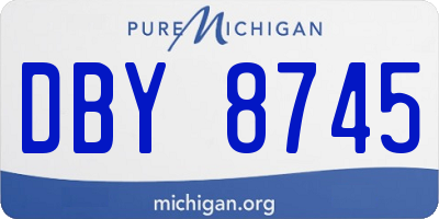MI license plate DBY8745