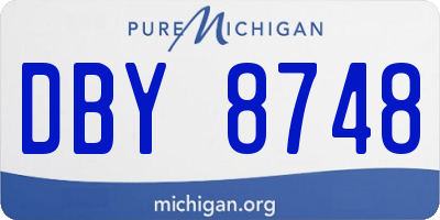 MI license plate DBY8748