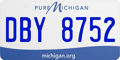 MI license plate DBY8752