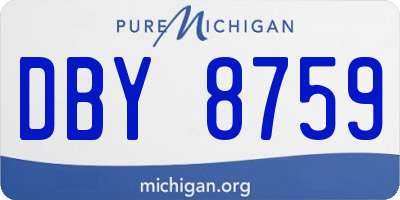 MI license plate DBY8759