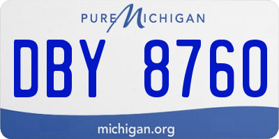 MI license plate DBY8760