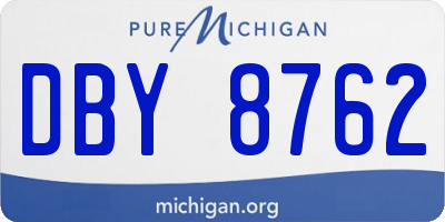MI license plate DBY8762