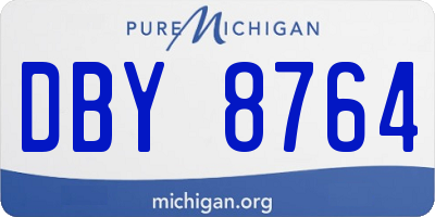 MI license plate DBY8764