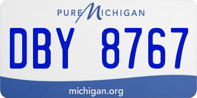 MI license plate DBY8767