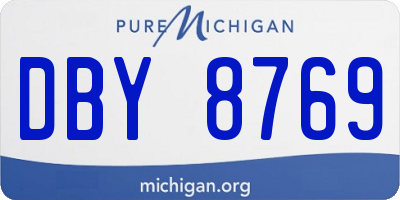 MI license plate DBY8769