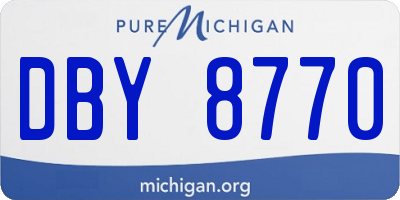 MI license plate DBY8770