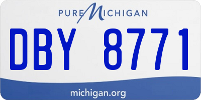 MI license plate DBY8771