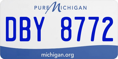 MI license plate DBY8772