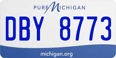 MI license plate DBY8773