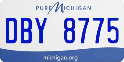 MI license plate DBY8775