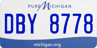 MI license plate DBY8778