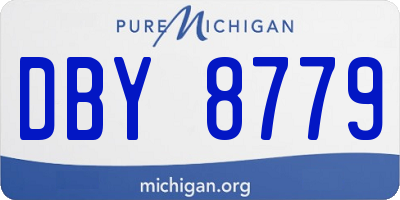 MI license plate DBY8779