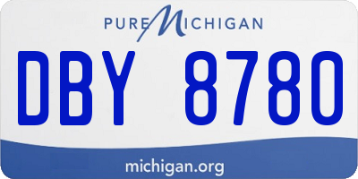MI license plate DBY8780